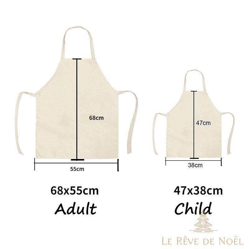 Tablier de Noël Bonhomme de neige blanc